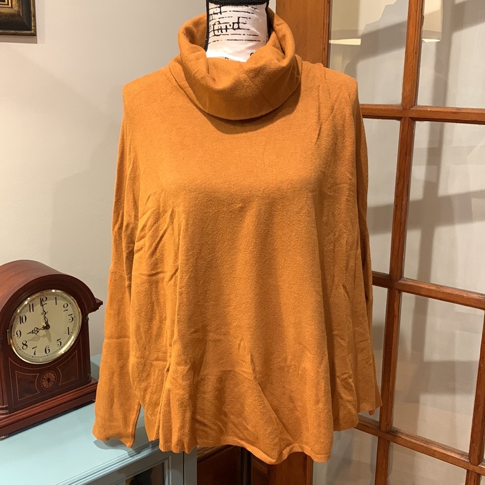 Cyrus Mustard Yellow Turtleneck Sweater, Size Large